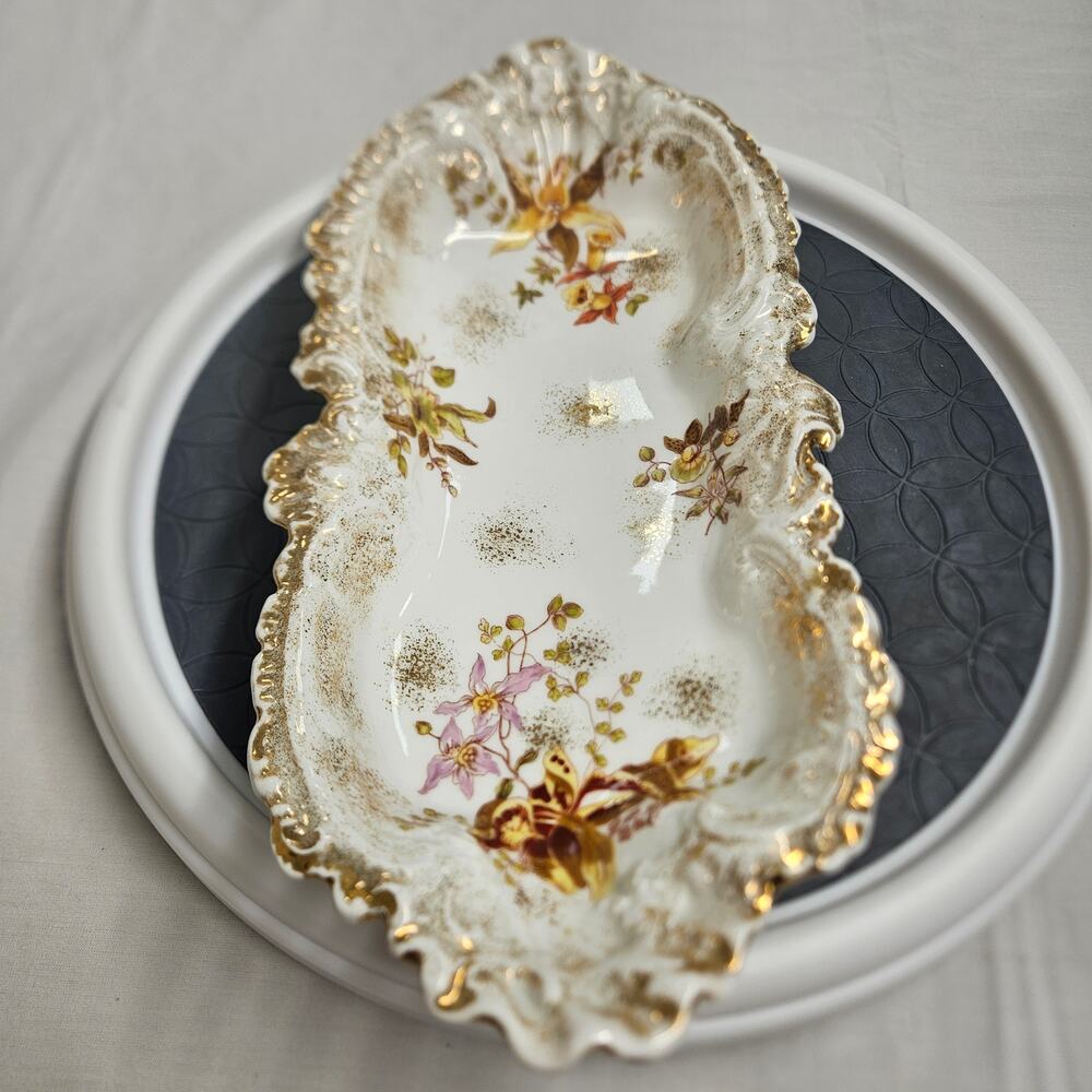 Vintage Leonard Floral Dish, Austria